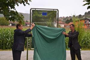 Razlagalno tablo sta odkrila župan mag. Marko Diaci in v.d. generalnega direktorja Direktorata za regionalni razvoj na Ministrstvu za gospodarski razvoj in tehnologijo Marko Drofenik